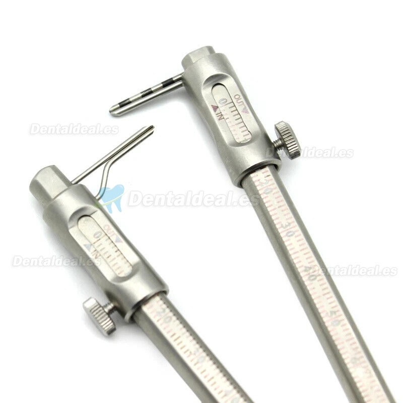 Calibre Dental Ortod&oacute;ntico Deslizante 0-80 mm Medidor para Implantes con Escala